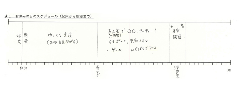 渡邊さん　ある1日のスケジュール